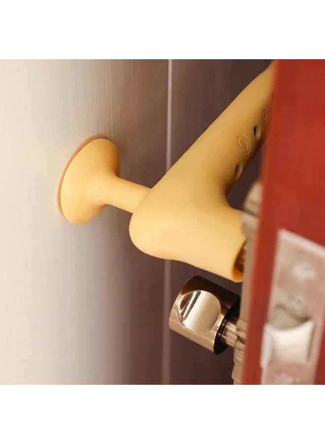 غطاء مقبض باب سيليكون قابل للتعديل مع مانع انزلاق مدمج يناسب أحجام المقابض المختلفة. غطاء مقبض مزخرف يحمي من الصدمات على الحائط. سهل التركيب للمنزل والمكتب. - Image 1